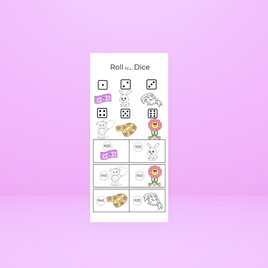 ROLL THE DICE SAVINGS CHALLANGE