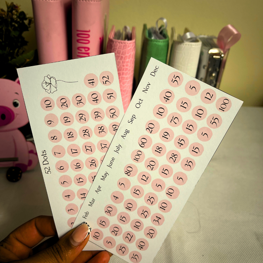 52 Dots + Monthly Savings Bundle - Track, Save, and Celebrate Every Week