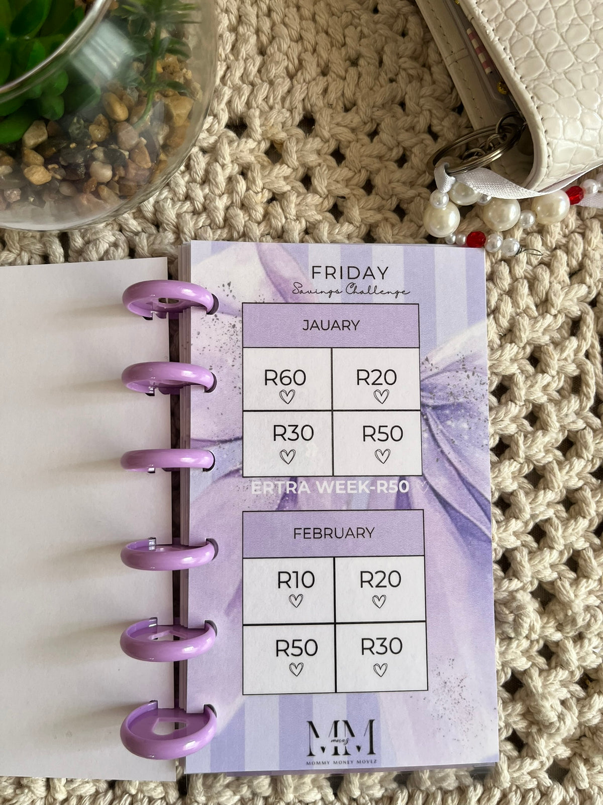 Friday Savings Challenge – Purple 52-Week Set